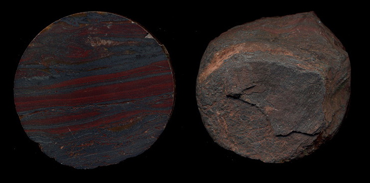 Красная яшма и магнетит с гематитом в ней - mineral746.jpg