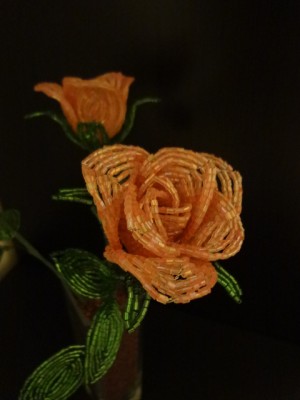 Роза из бисера